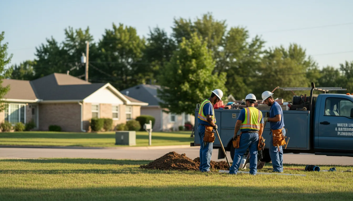 Residential water line and bathroom plumbing service in Neck City, MO